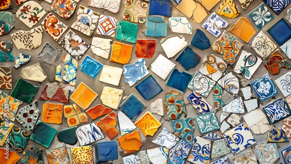 Fototapeta Vibrant Visions: Brazilian Mosaic Tiles