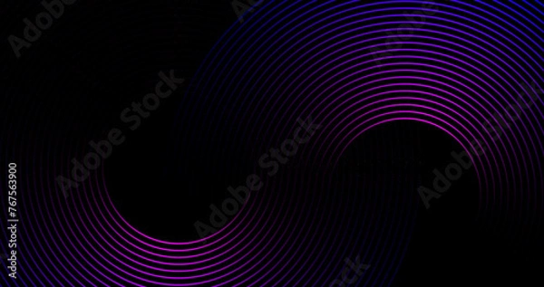Fototapeta Abstract blue and pink background with flowing lines. Dynamic waves. futuristic modern dark wave background.