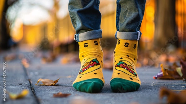 Fototapeta a colorful design of socks