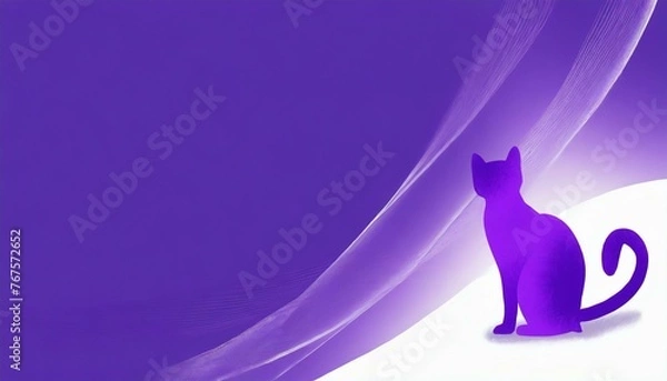 Obraz cat with purple background