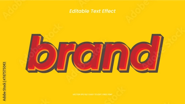 Fototapeta brand text effect retro