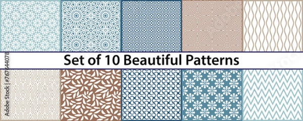 Obraz Beautiful Seamless Patterns 