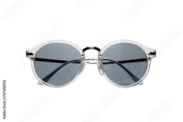 Fototapeta Shades of Serenity: A Stylish Pair of Sunglasses on a Blank Canvas. On White or PNG Transparent Background.