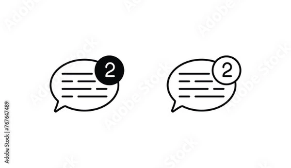 Fototapeta Message icon design with white background stock illustration