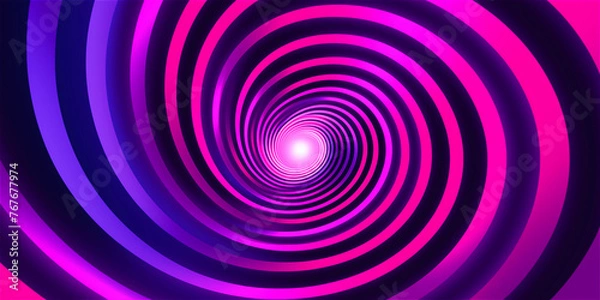 Fototapeta Spiral circle hypnosis abstract background. Wave swirl illusion effect. Sound effect vibration pattern