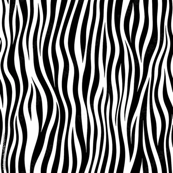 Obraz Trendy zebra skin pattern background vector