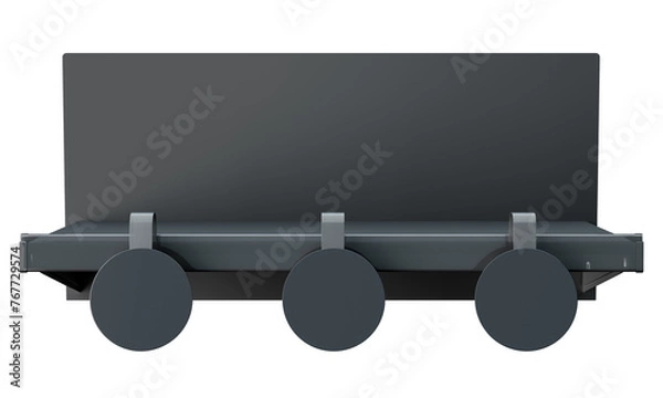 Fototapeta Small empty promotional shelf display, Blank circle price tag or wobbler, 3D rendering