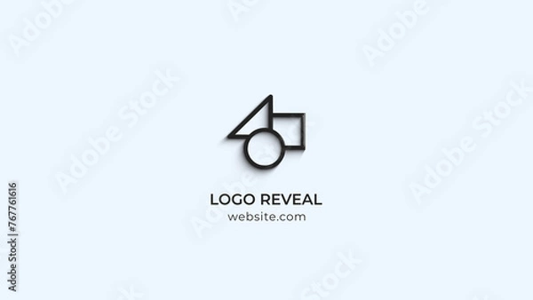 Obraz Clean Smooth Logo Reveal