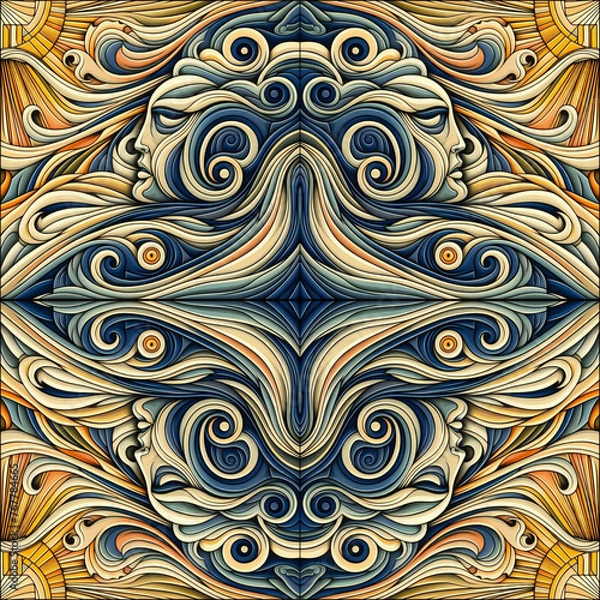 Fototapeta Grecian Whirl: Abstract Echoes of Change