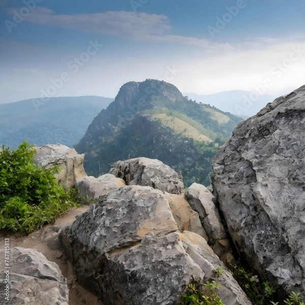 Obraz mountain landscape with blue sky