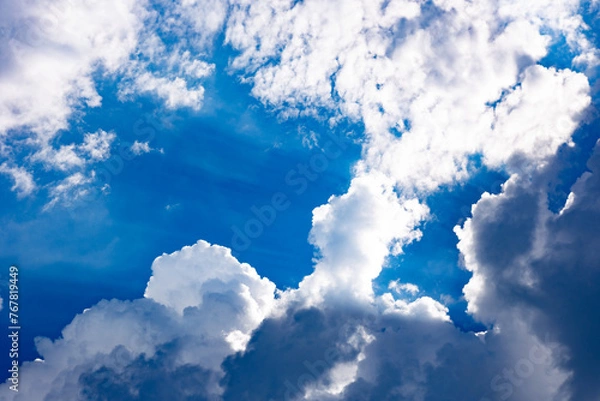 Obraz nuage blanc et ciel bleu
