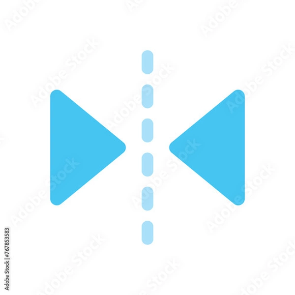 Obraz Flat Color Mirror vector icon