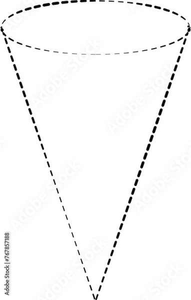 Fototapeta Geometric shapes dash line. Decoration element