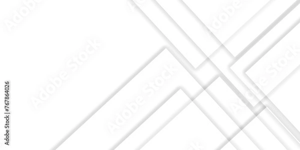 Fototapeta Modern geometrical dynamic and seamless abstract white background. Abstract background in white and gray shadows. Abstract geometric background Template for branding business technology concept design