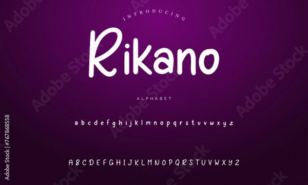 Obraz signature Font Calligraphy Logotype Script Brush Font Type Font lettering handwritten