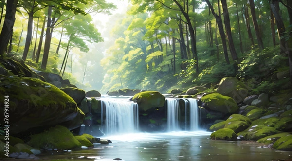 Obraz waterfall in the jungle