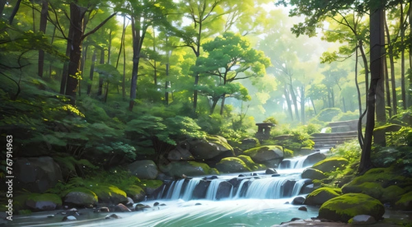 Obraz waterfall in the jungle