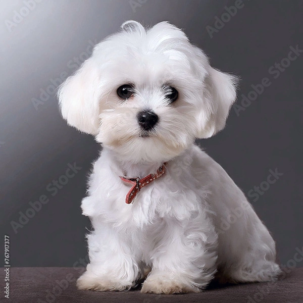 Obraz 귀엽고 작은 강아지, 말티즈