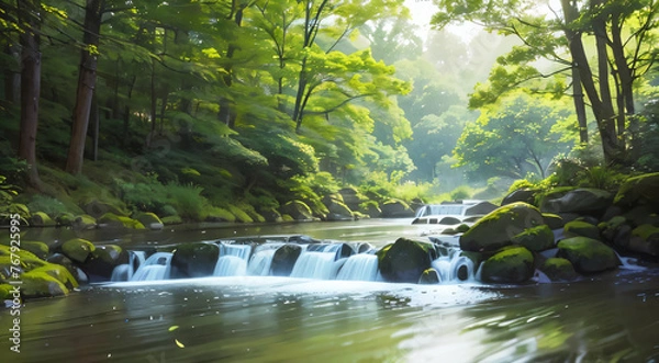 Obraz waterfall in the forest