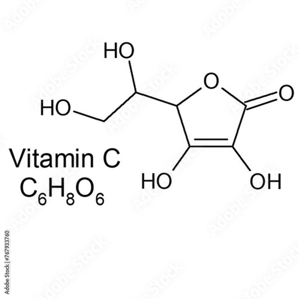 Obraz Structure of Vitamin C 