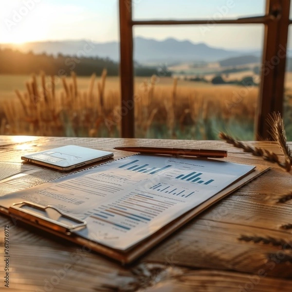 Obraz Minimalist style consulting on agribusiness investments