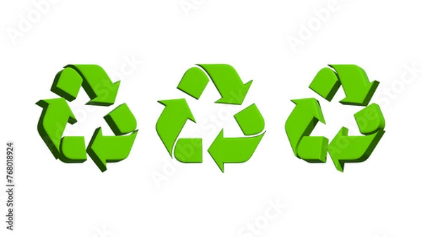 Obraz recycle symbol on green