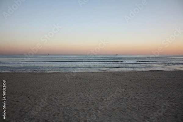 Obraz 송정 해수욕장 겨울 바다 석양