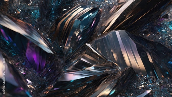 Fototapeta Abstract futuristic mysterious energy ore background.