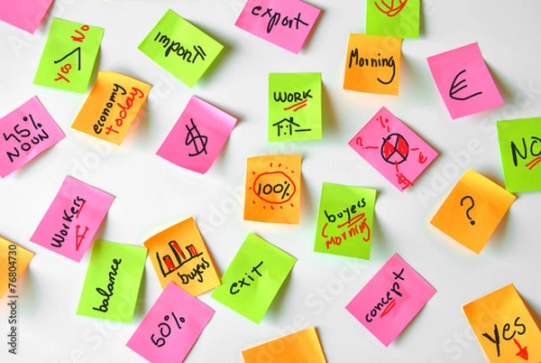 Obraz paper notes with organization