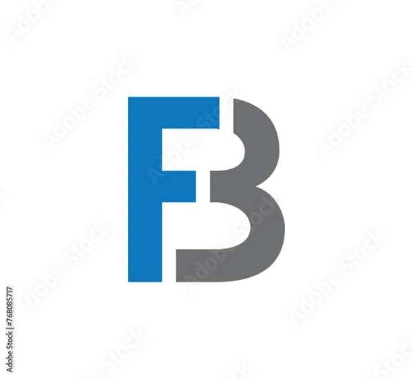 Obraz FB letter logo design vector template