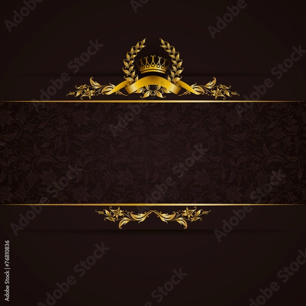 Obraz Elegant golden frame banner
