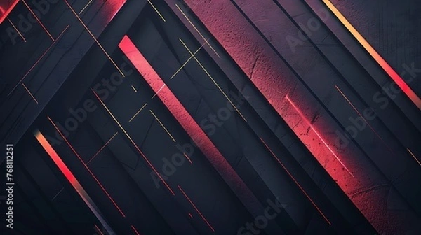 Fototapeta Abstract background with red glowing lines. Grunge texture.