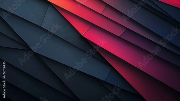Fototapeta Abstract background with dark blue and red geometric shapes.