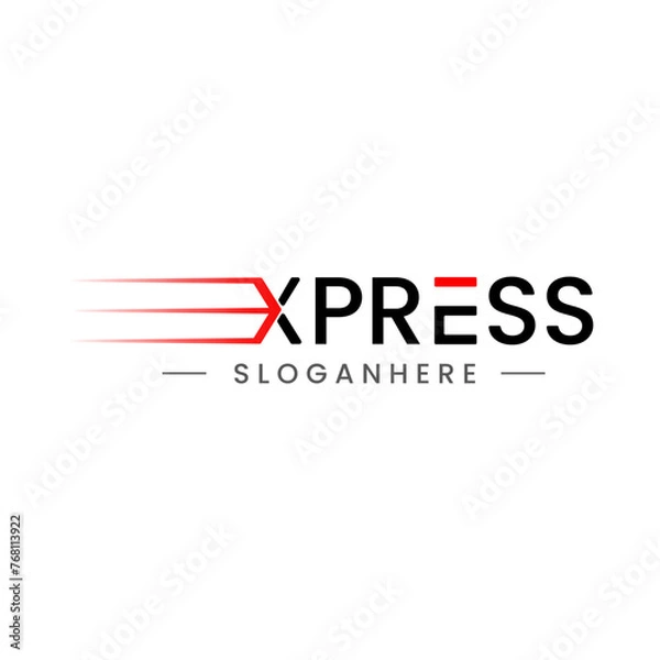 Fototapeta Illustration graphic vector of Fast Express Delivery Logo. Modern Transport Logistic Logo Template Design.