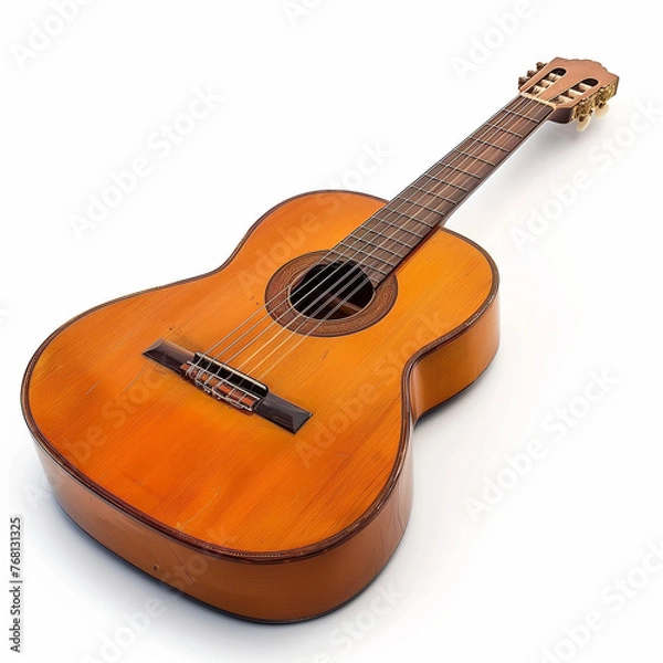Obraz Classical guitar on a white background


