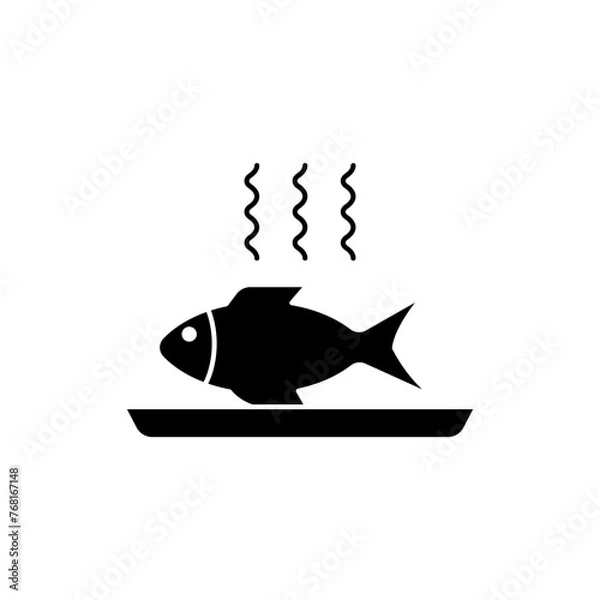 Fototapeta fish concept line icon. Simple element illustration. fish concept outline symbol design.