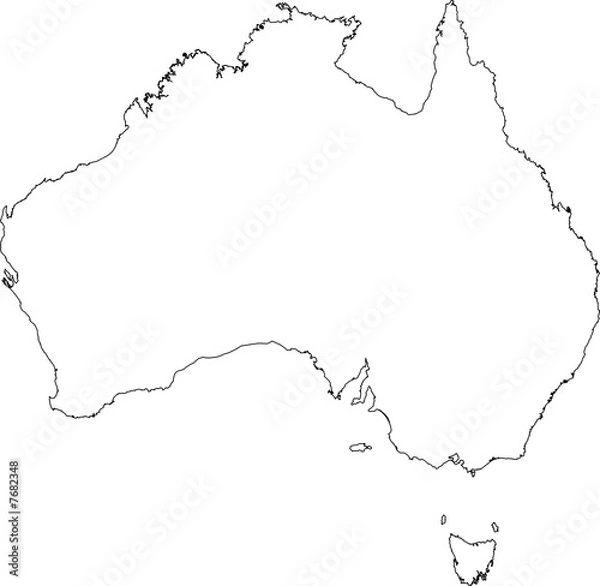 Fototapeta Carte de l'australie