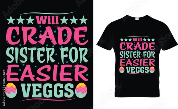Obraz will create a sister easter day t-shirt design 