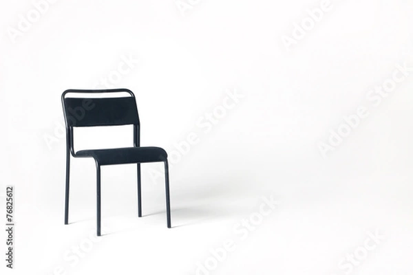 Obraz chair with blank space and white wall