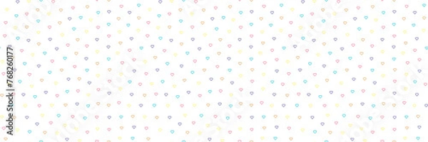 Obraz Summer Hearts - Seamless Repeat Heart Pattern - Medium Outline.