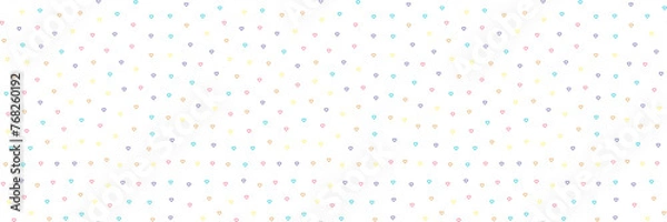 Obraz Summer Hearts - Seamless Repeat Heart Pattern - Small Outline.