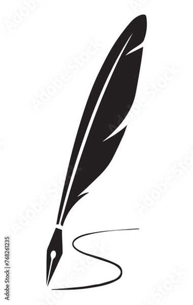 Obraz feather pen and inkwell