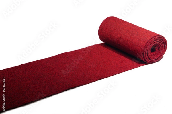 Obraz red carpet isolated on white background