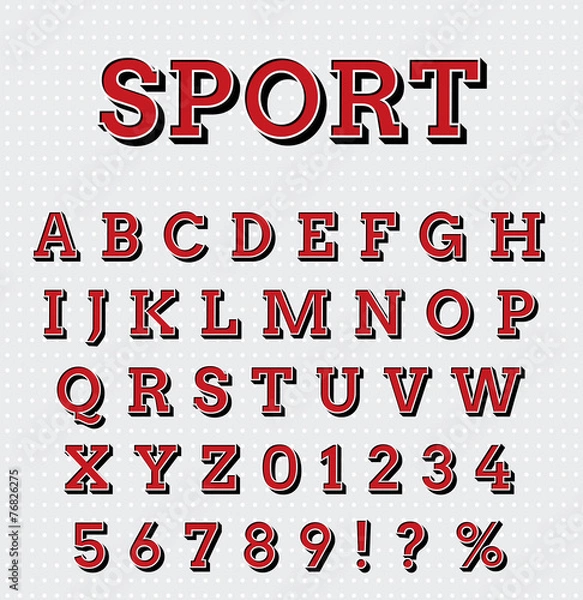 Obraz Sport style letters set