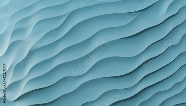 Obraz 3D  Blue Wavy Shapes