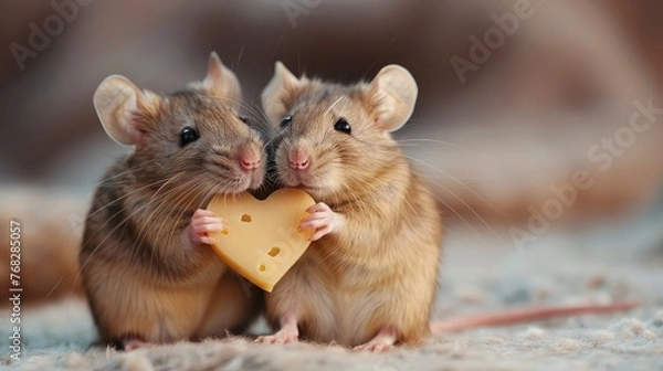 Obraz Greeting Card and Banner Design for Social Media or Educational Purpose of National World Rat Day Background