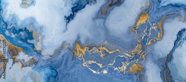 Fototapeta Blue transparent onyx gemstone