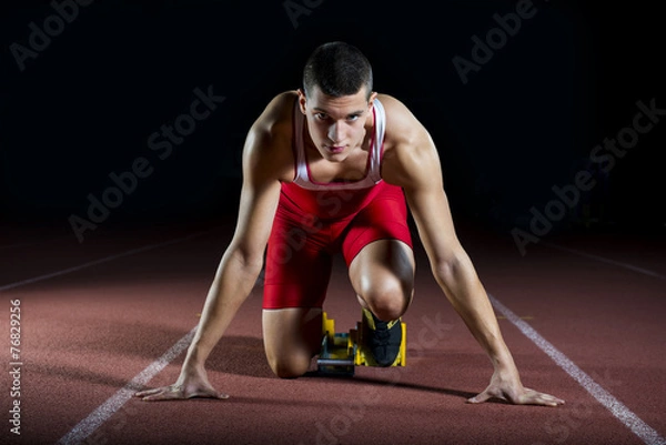 Obraz Athlete on the starting block