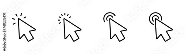 Obraz Cursor Click  icon vector, pointer arrow icon.