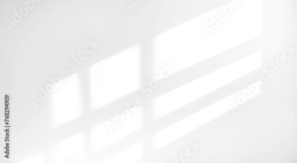Fototapeta Shadow overlay effect isolated on transparent background, png. Light and shadows from window. Mockup of transparent shadow overlay effect and natural lightning in room interior